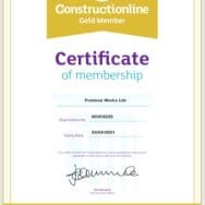 Constructionline Certificate